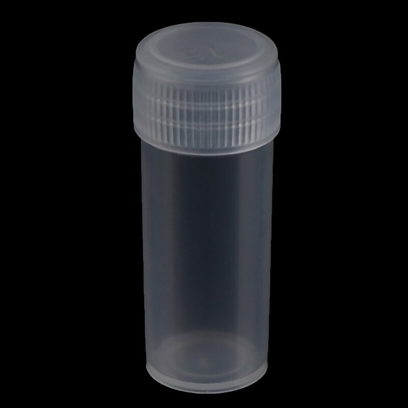 50x Small Plastic 5ml Vials With Push On Cap Clear Test Tubes Mini Lab ...