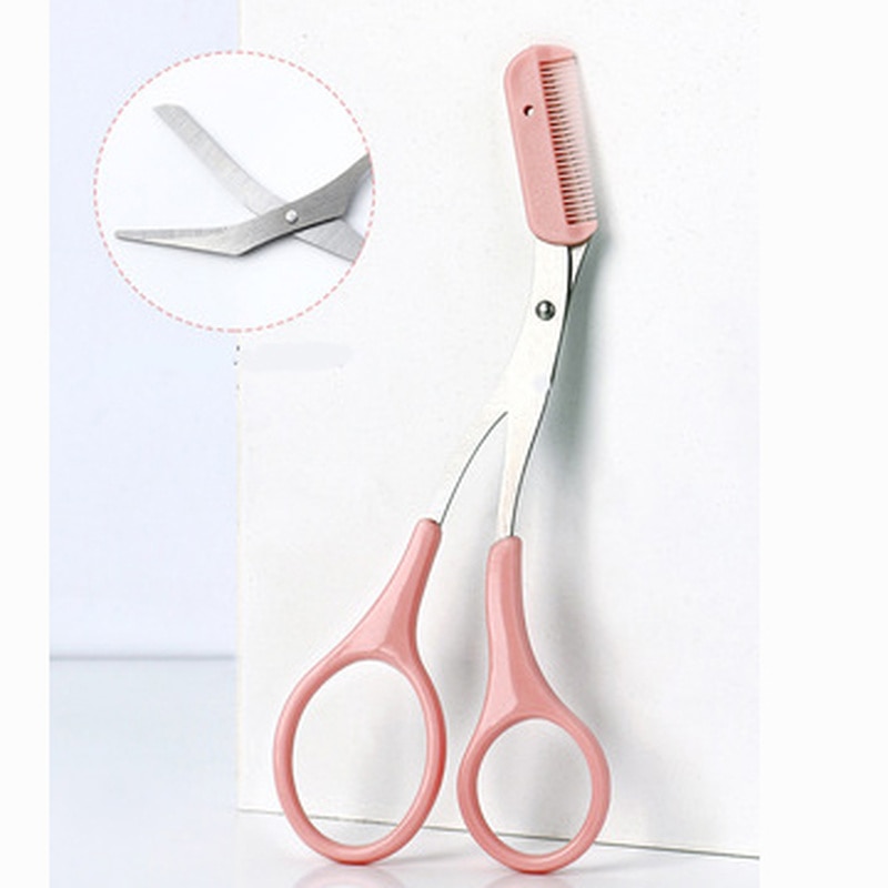 Eyebrow Scissors Trimmer with Comb Shaping Eyelash Tool Hair 